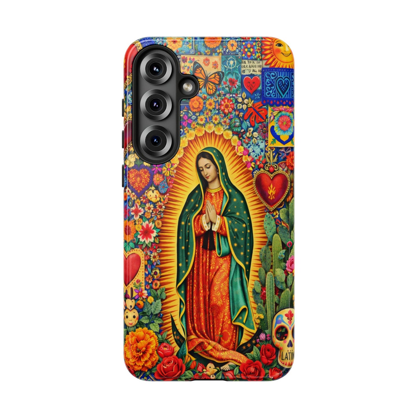Virgin Mary Guadalupe Phone Case Mexican Folk Art Tough Cover iPhone Samsung