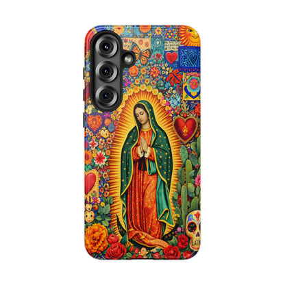 Virgin Mary Guadalupe Phone Case Mexican Folk Art Tough Cover iPhone Samsung