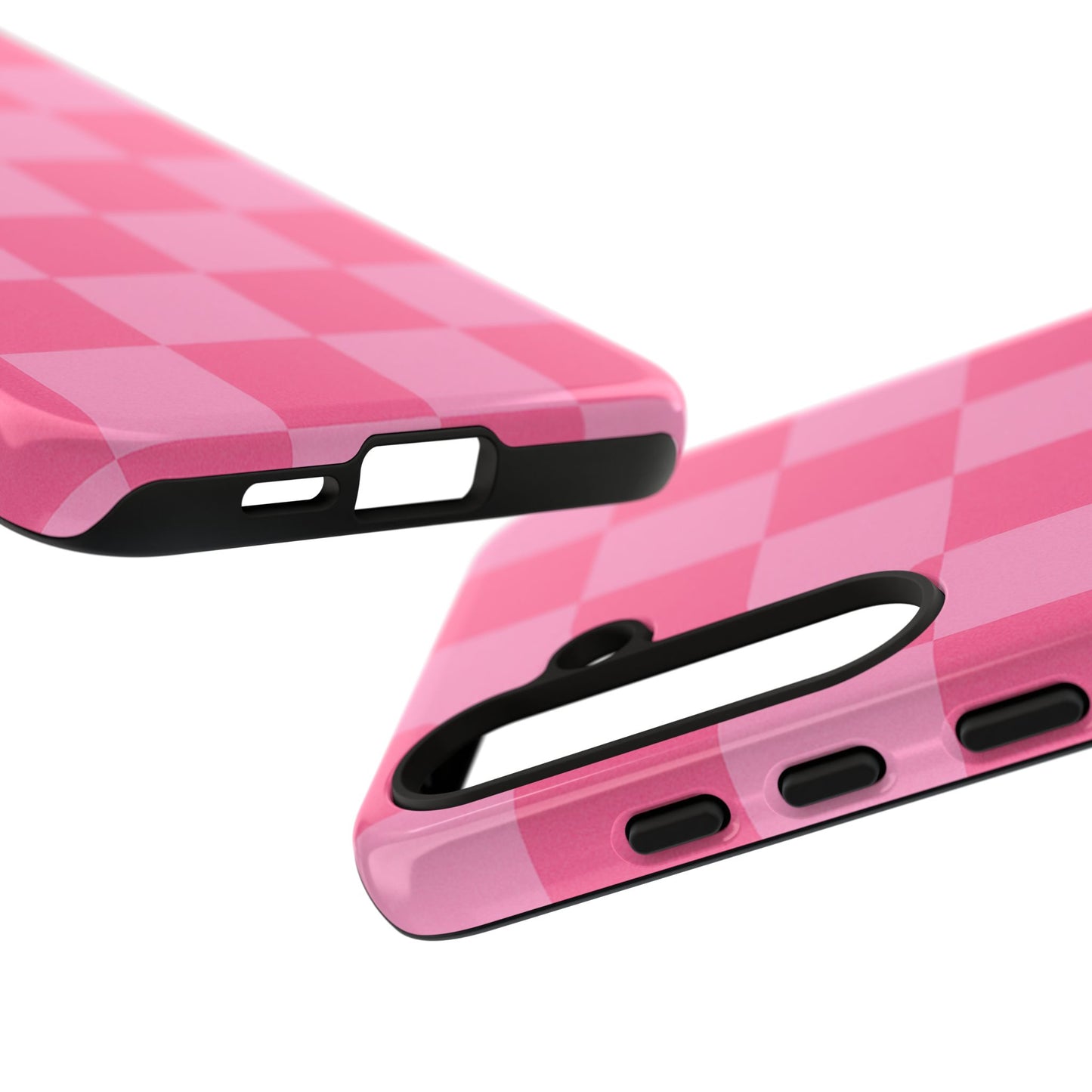 Pink Checkerboard Phone Case | Cute Aesthetic Checkered iPhone & Samsung Tough Case