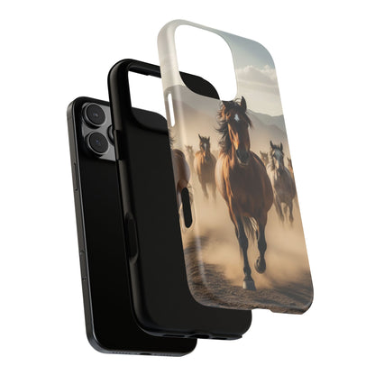 Running Horses Phone Case | Wild Mustang Herd Tough Protective Cover