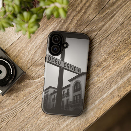 Rodeo Drive Phone Case | Los Angeles Aesthetic Black & White Photography | Luxury LA Street Tough Case for iPhone & Samsung