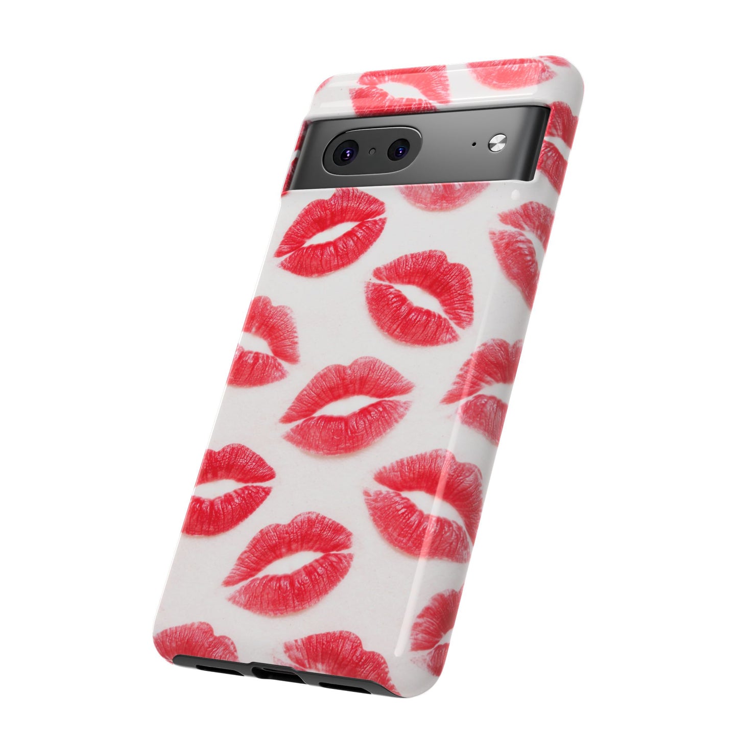 Red Lipstick Kiss Phone Case – Sexy Lip Print Pattern Tough Protective Cover