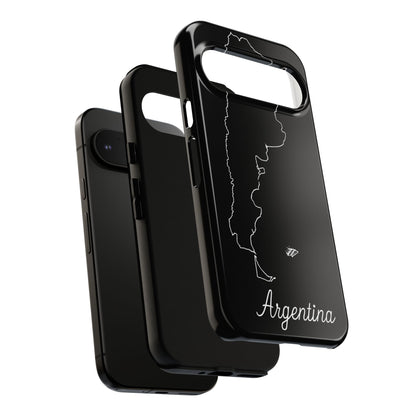 Argentina Outline Phone Case – Minimal Country Map Tough Case (iPhone, Samsung, Pixel)