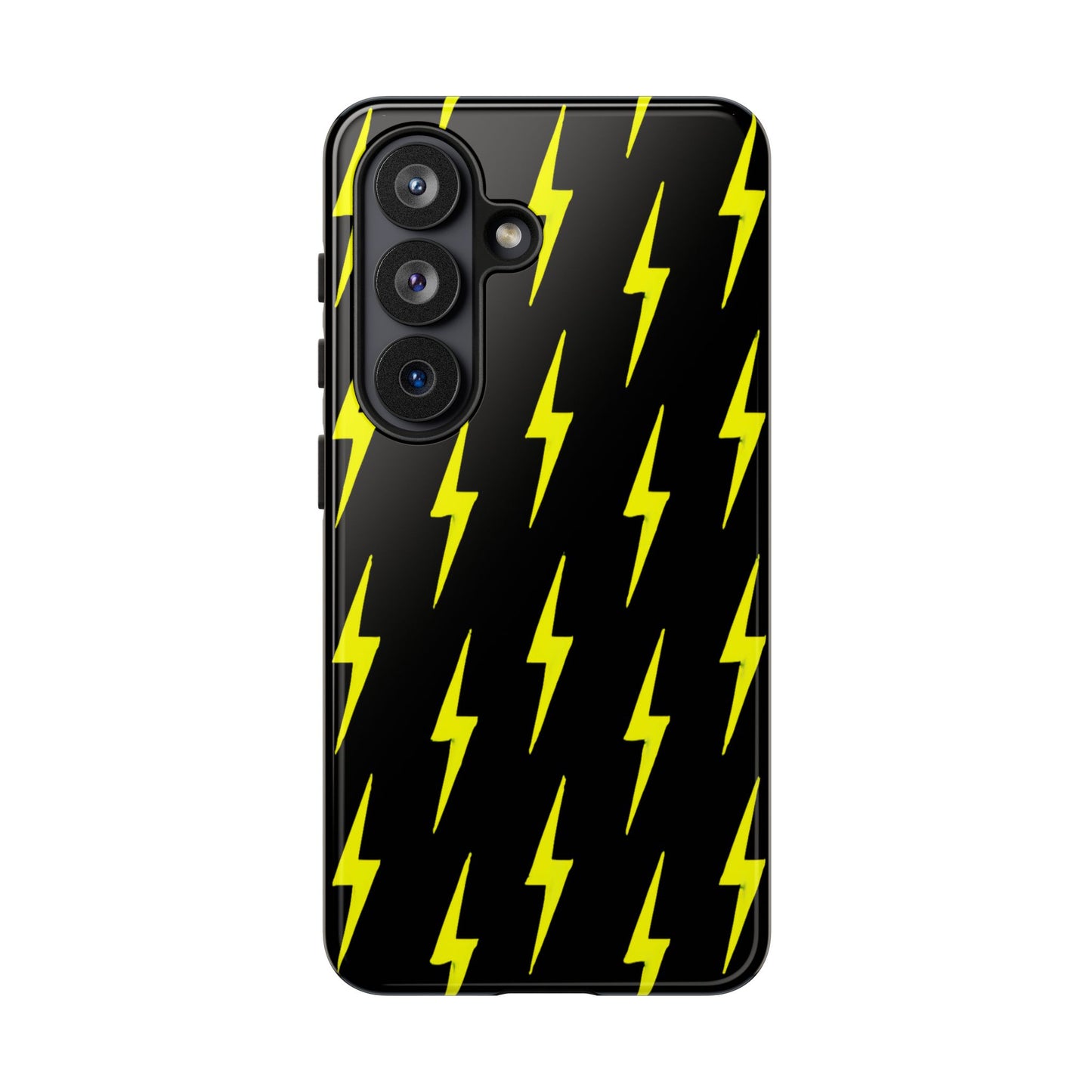Yellow Lightning Bolt Tough Phone Case | Bold Electric Pattern Case for Iphone, Samsung Galaxy and Pixel