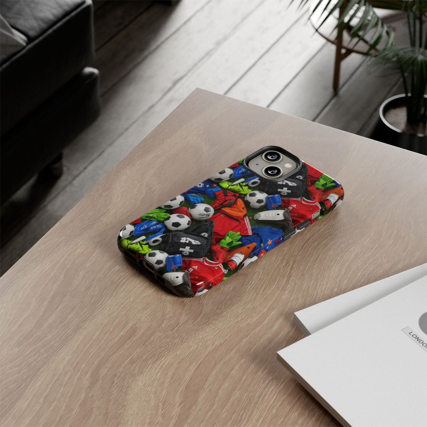 Soccer Ball Pattern Phone Case – Sports Fan Tough Protective Game Day Case