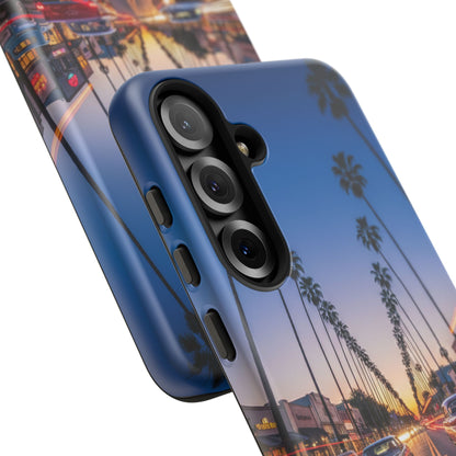 LA Sunset Boulevard Phone Case | Palm Tree Sunset Aesthetic | City Night Tough Case