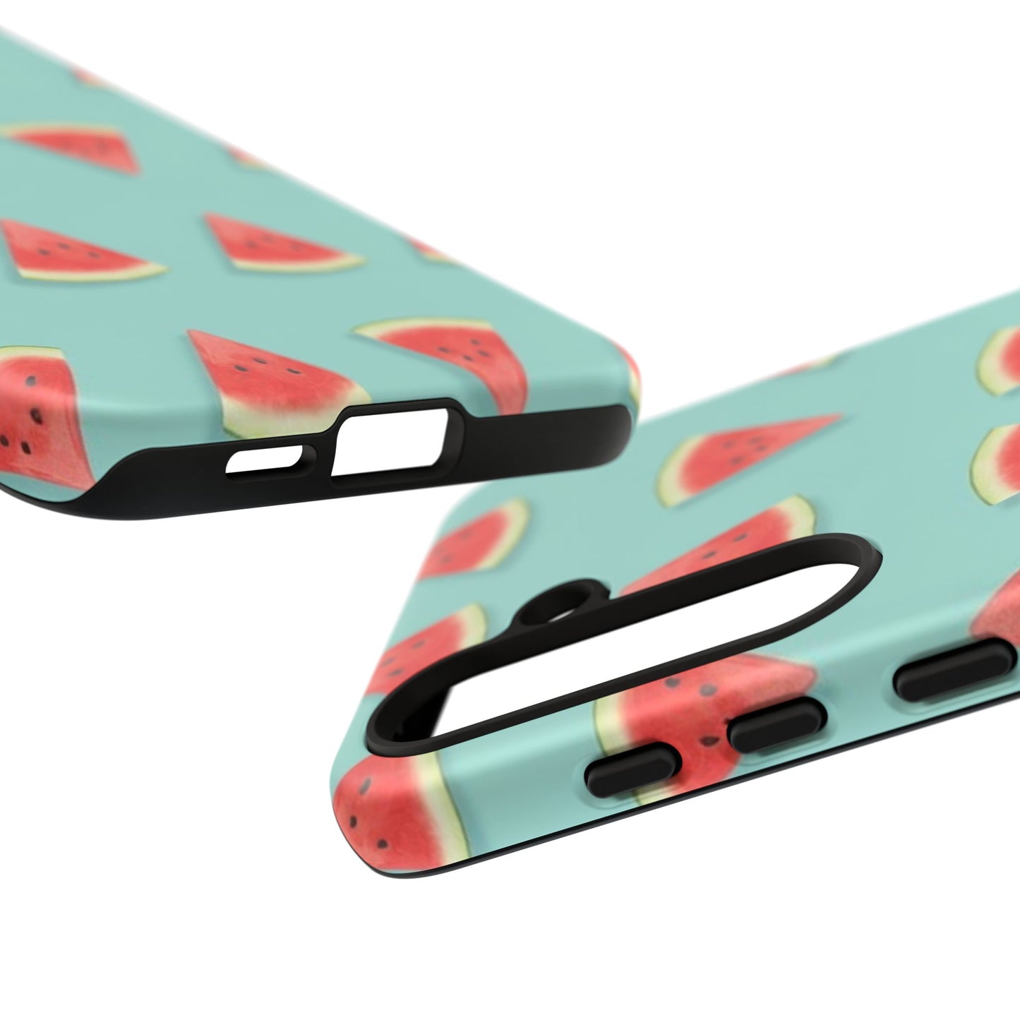 Watermelon Phone Case – Pastel Blue Summer Fruit Tough Case (iPhone, Samsung, Pixel)