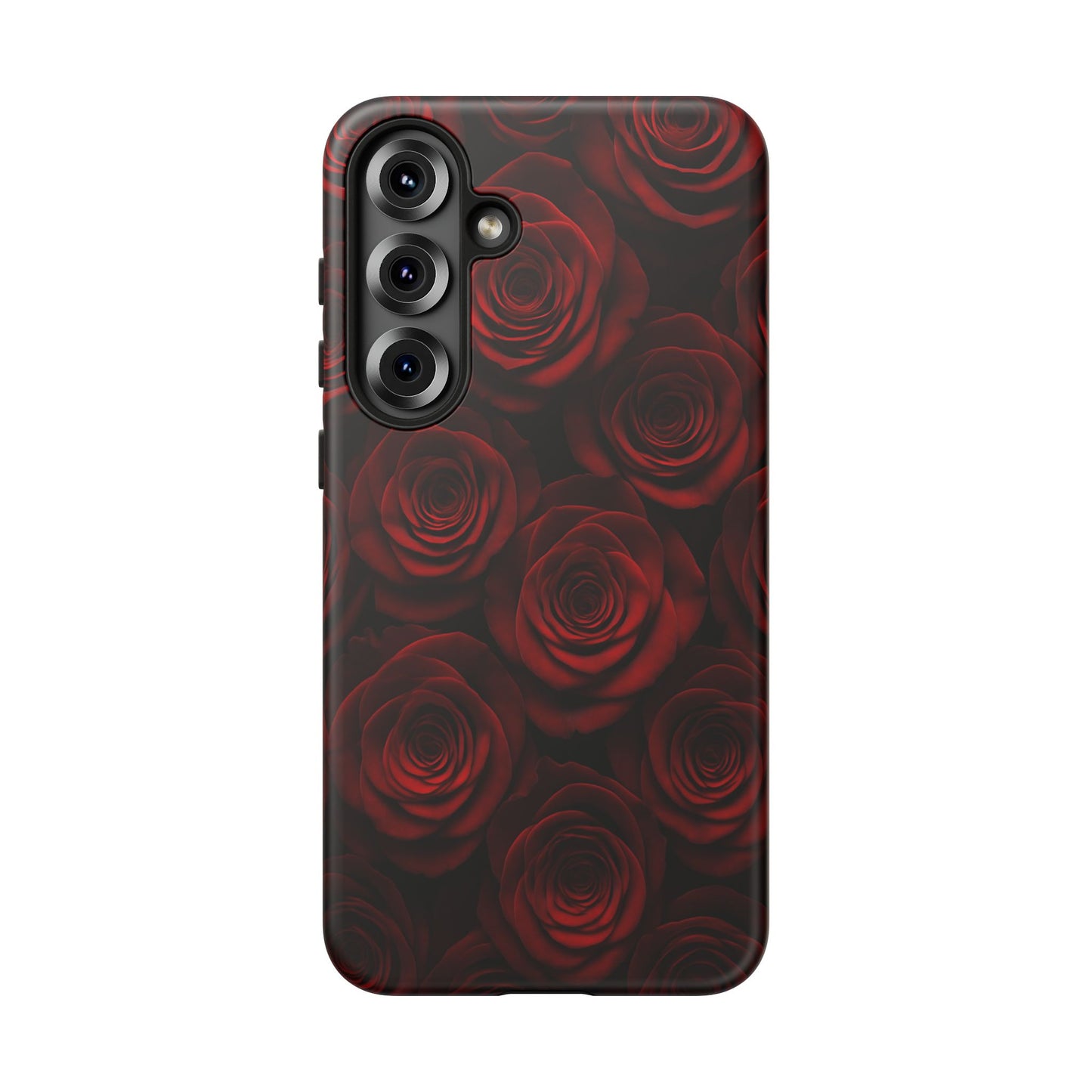 Dark Red Rose Phone Case – Gothic Floral Tough Case (iPhone, Samsung, Pixel)
