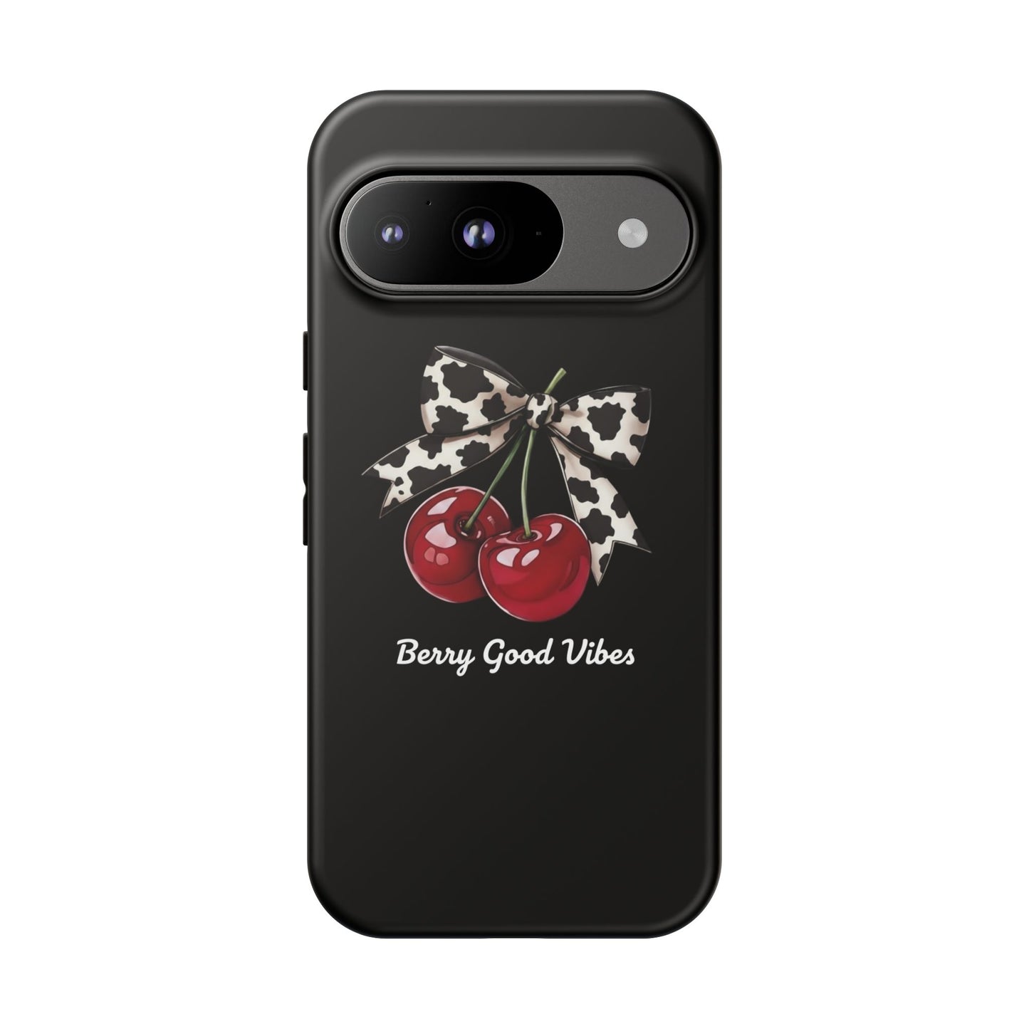 Cherry Cow Print Phone Case | Coquette Bow Aesthetic | Tough Protective Case