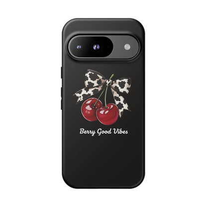 Cherry Cow Print Phone Case | Coquette Bow Aesthetic | Tough Protective Case