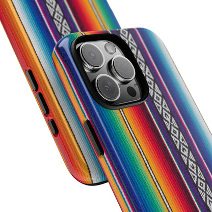 Serape Stripe Phone Case – Colorful Mexican Blanket Pattern Tough Case
