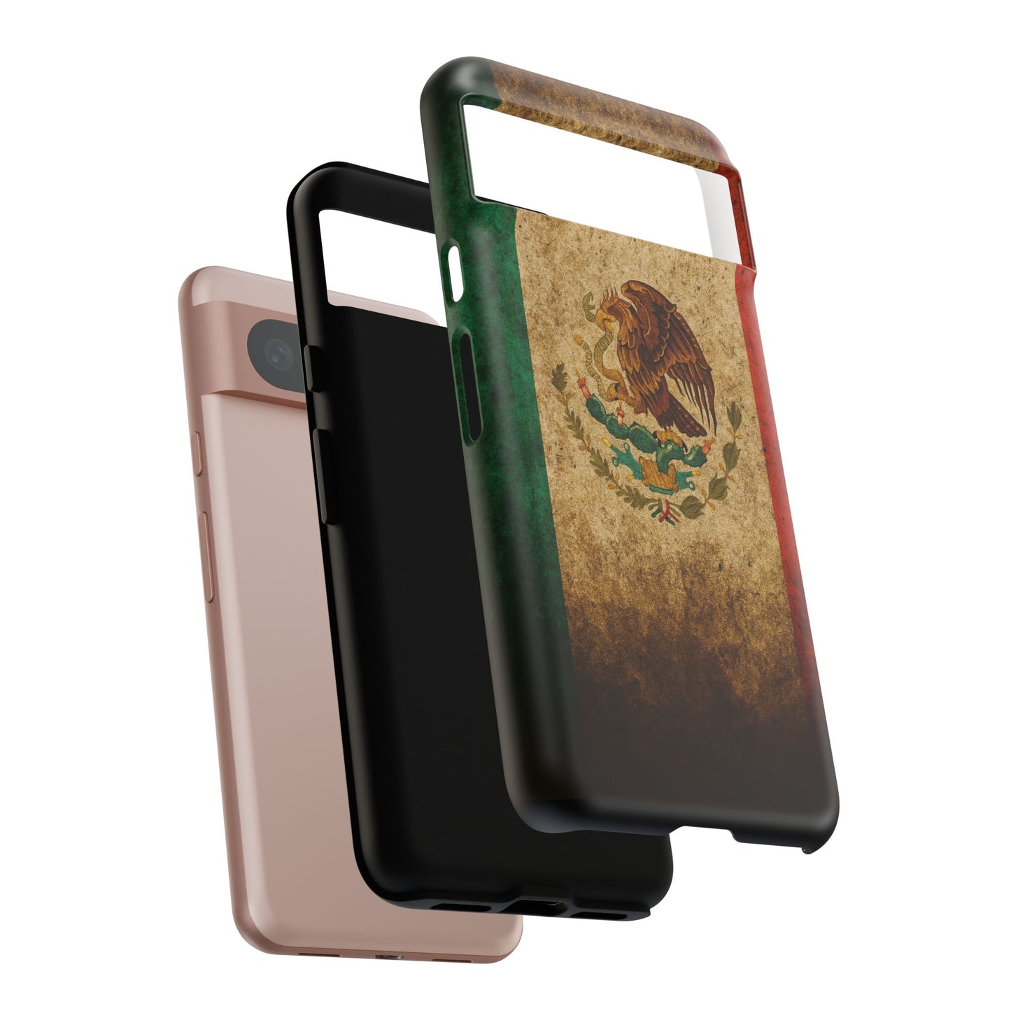 Vintage Mexico Flag Phone Case – Mexican Pride Grunge Flag Aesthetic Tough Case