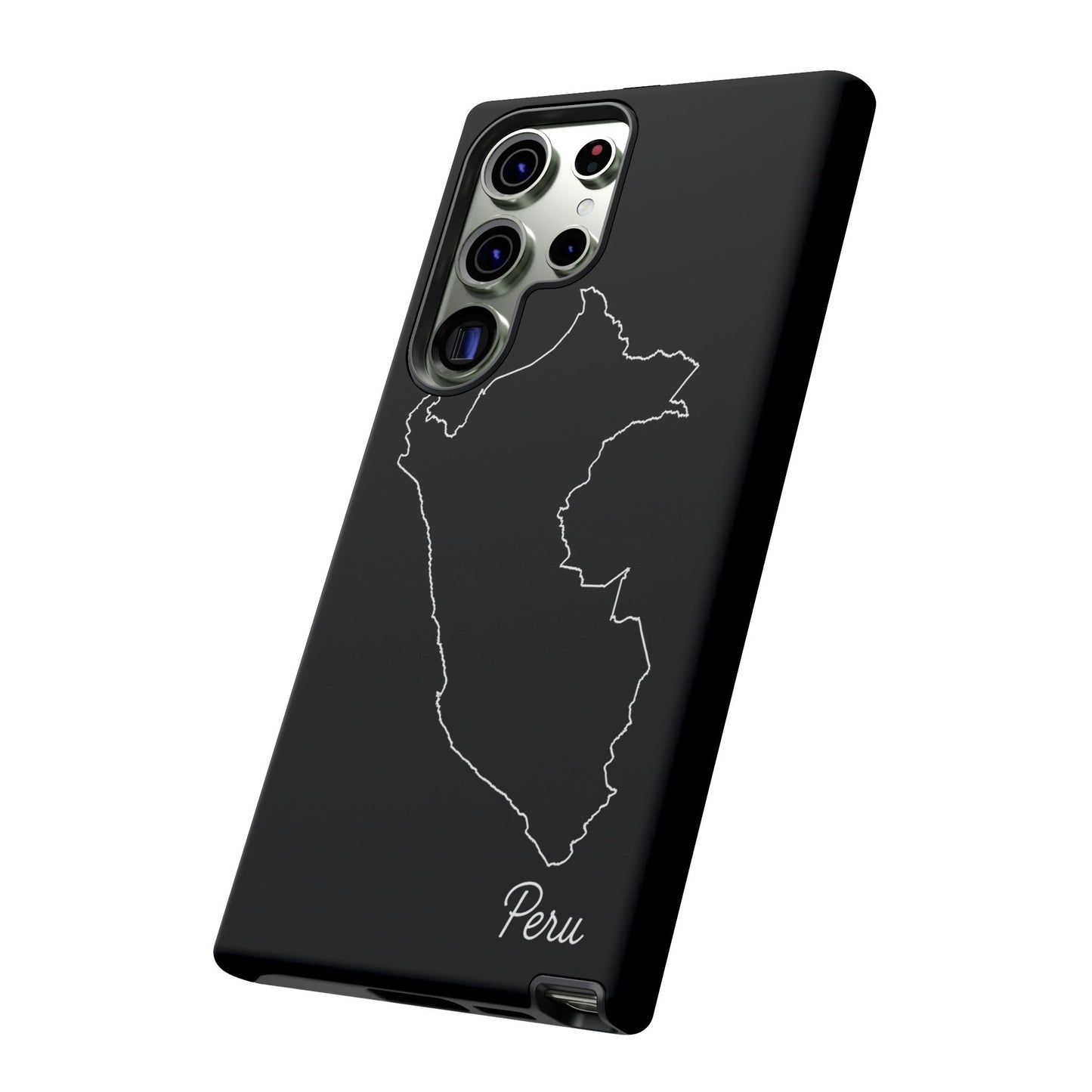 Peru Outline Phone Case – Minimal Country Map Tough Case (iPhone, Samsung, Pixel)