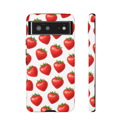 Cute Strawberry Phone Case – Aesthetic Fruit Pattern Protective Cover for Iphone, Samsung Galaxy and Pixel