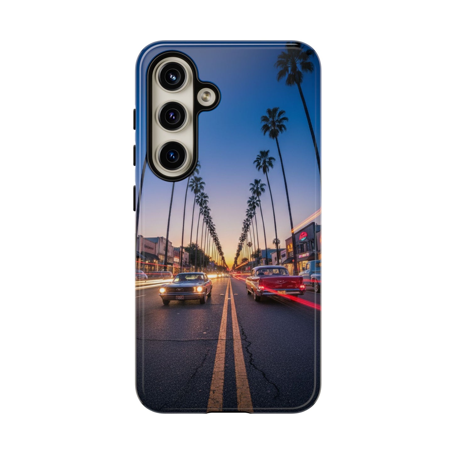 LA Sunset Boulevard Phone Case | Palm Tree Sunset Aesthetic | City Night Tough Case