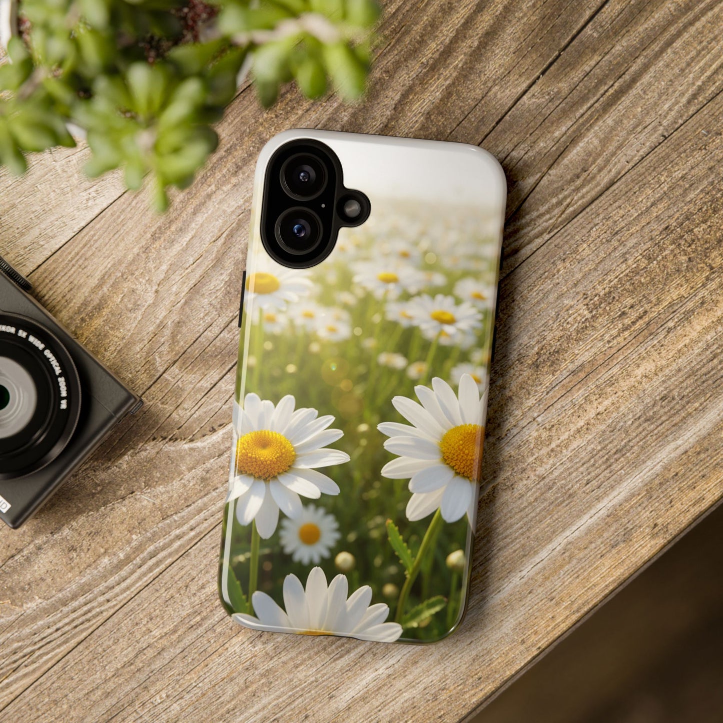 Daisy Phone Case – Floral Spring Field Tough Protective Case (iPhone, Samsung, Pixel)