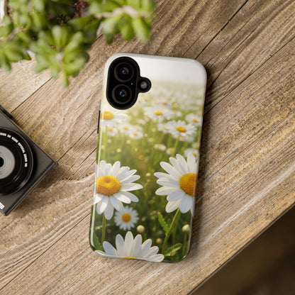 Daisy Phone Case – Floral Spring Field Tough Protective Case (iPhone, Samsung, Pixel)