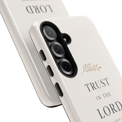 Proverbs 3:5 Christian Phone Case Trust in the Lord Minimalist Faith Cover