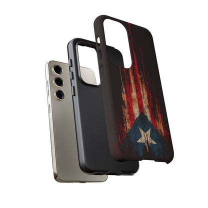 Puerto Rico Flag Phone Case | Distressed Puerto Rican Flag Tough Case | Boricua Pride Protective iPhone Samsung Cover