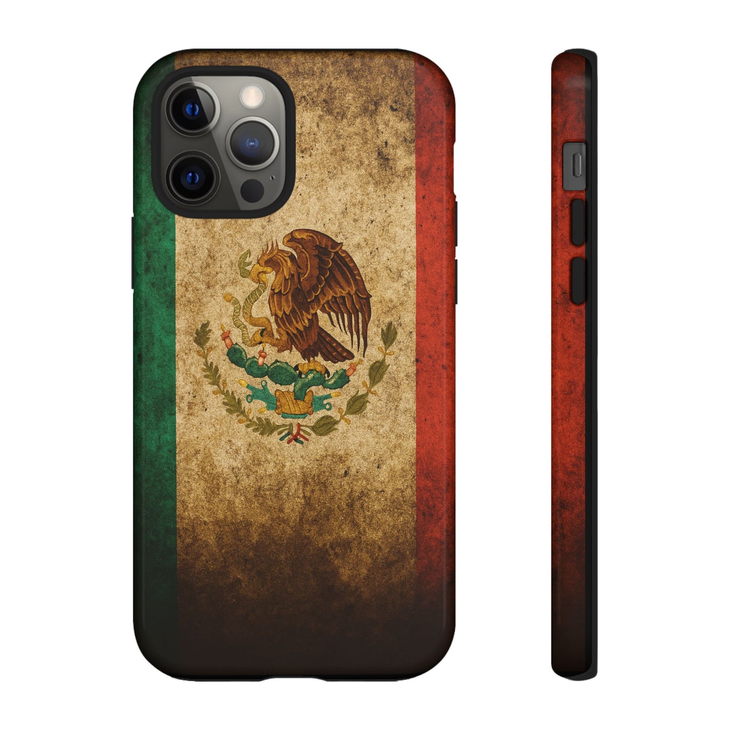 Vintage Mexico Flag Phone Case – Mexican Pride Grunge Flag Aesthetic Tough Case