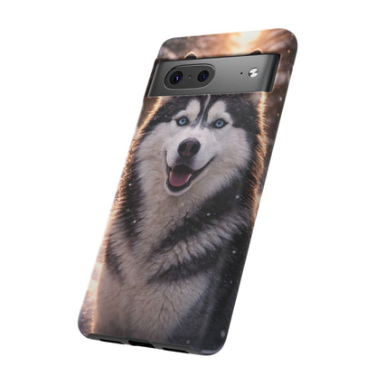 Siberian Husky Tough Phone Case | Blue Eyes Dog Cover Protective iPhone Case