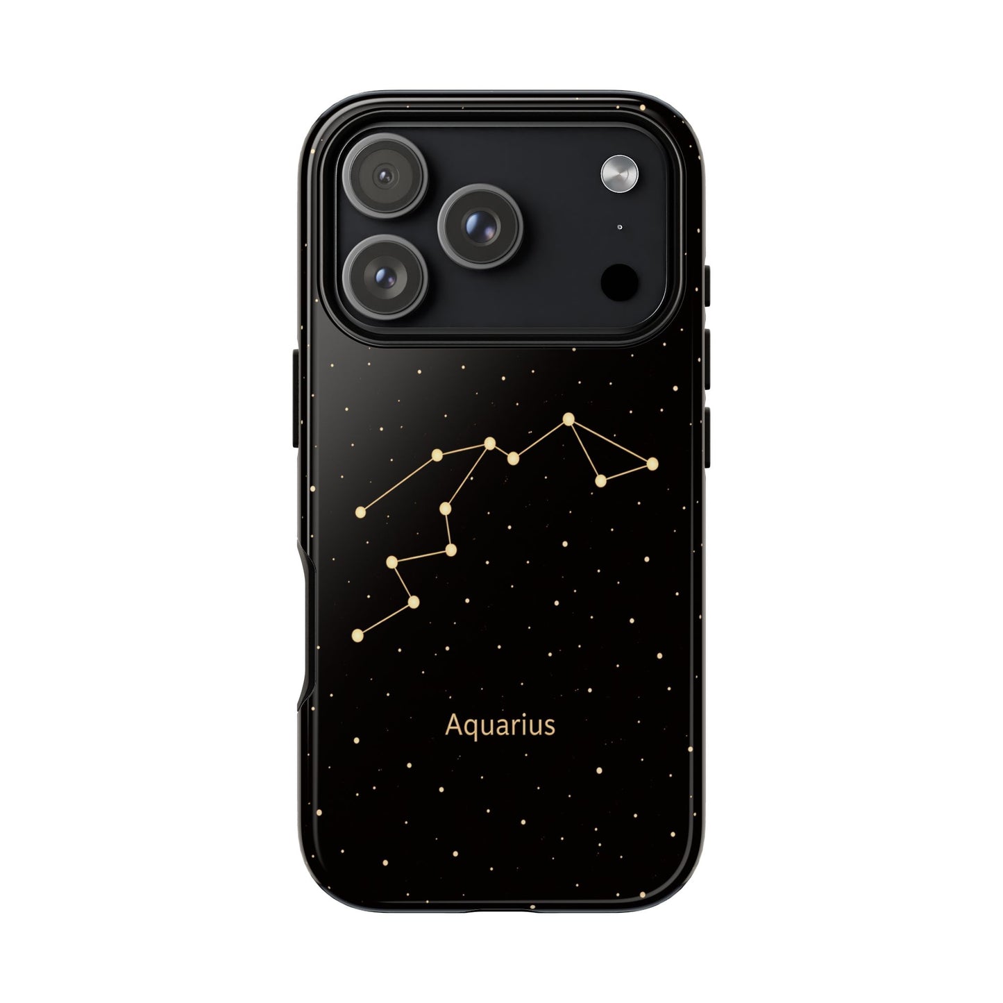 Aquarius Zodiac Constellation Phone Case – Luxe Gold Celestial Cover