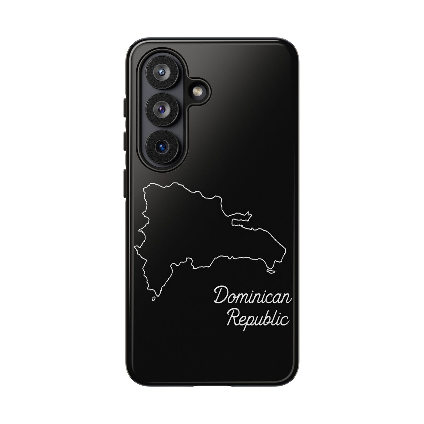 Dominican Republic Outline Phone Case – Minimal Country Map Tough Case (iPhone, Samsung, Pixel)