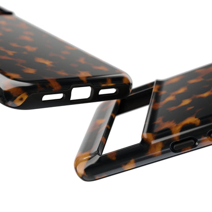 Tortoiseshell Phone Case – Brown Leopard Pattern Luxury Tough Protective Case