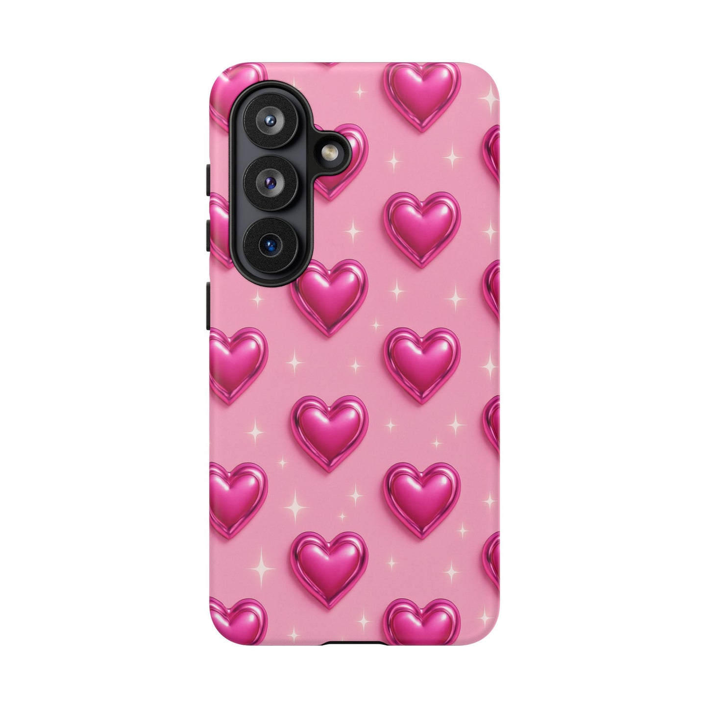 Pink Heart Pattern Phone Case | Tough Protective Case for Iphone, Samsung Galaxy and Pixel