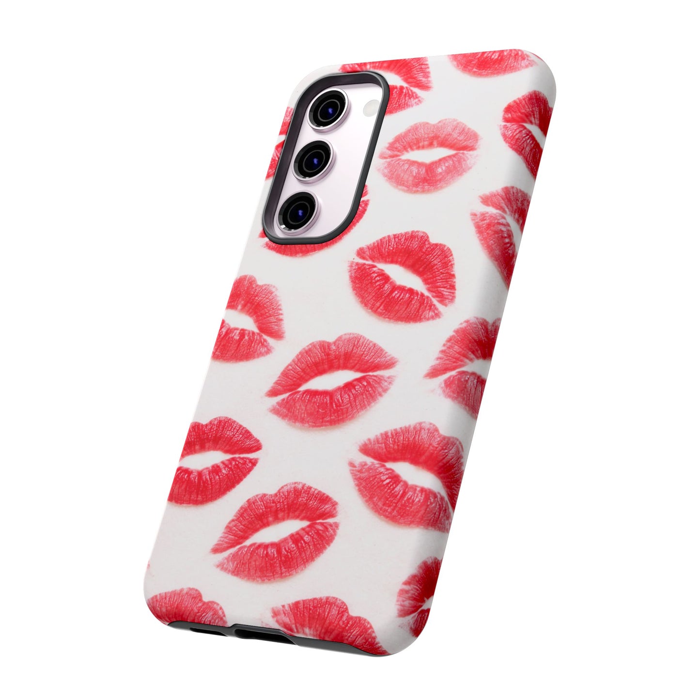 Red Lipstick Kiss Phone Case – Sexy Lip Print Pattern Tough Protective Cover
