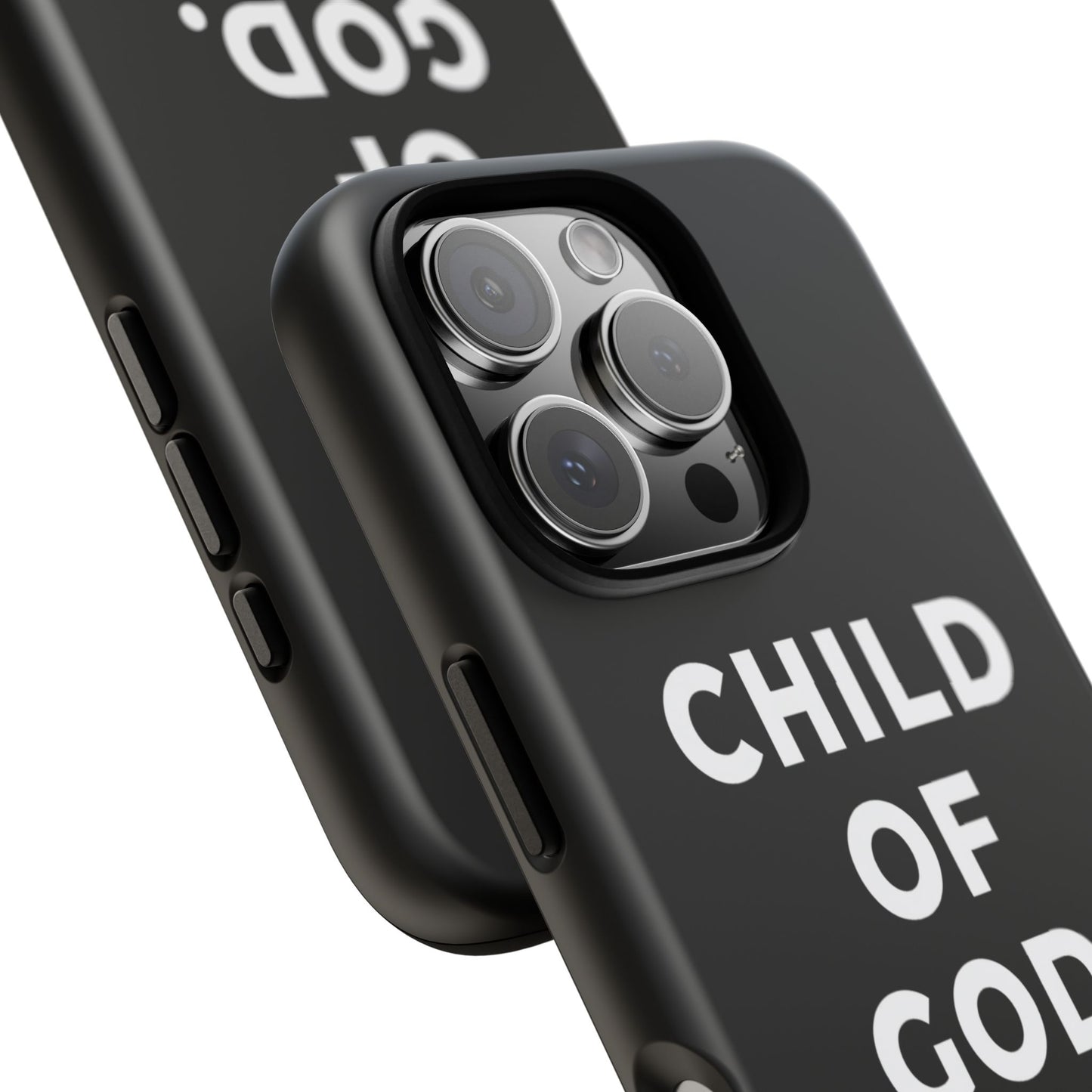 Child of God Phone Case Christian Black Aesthetic Cross Tough Cover