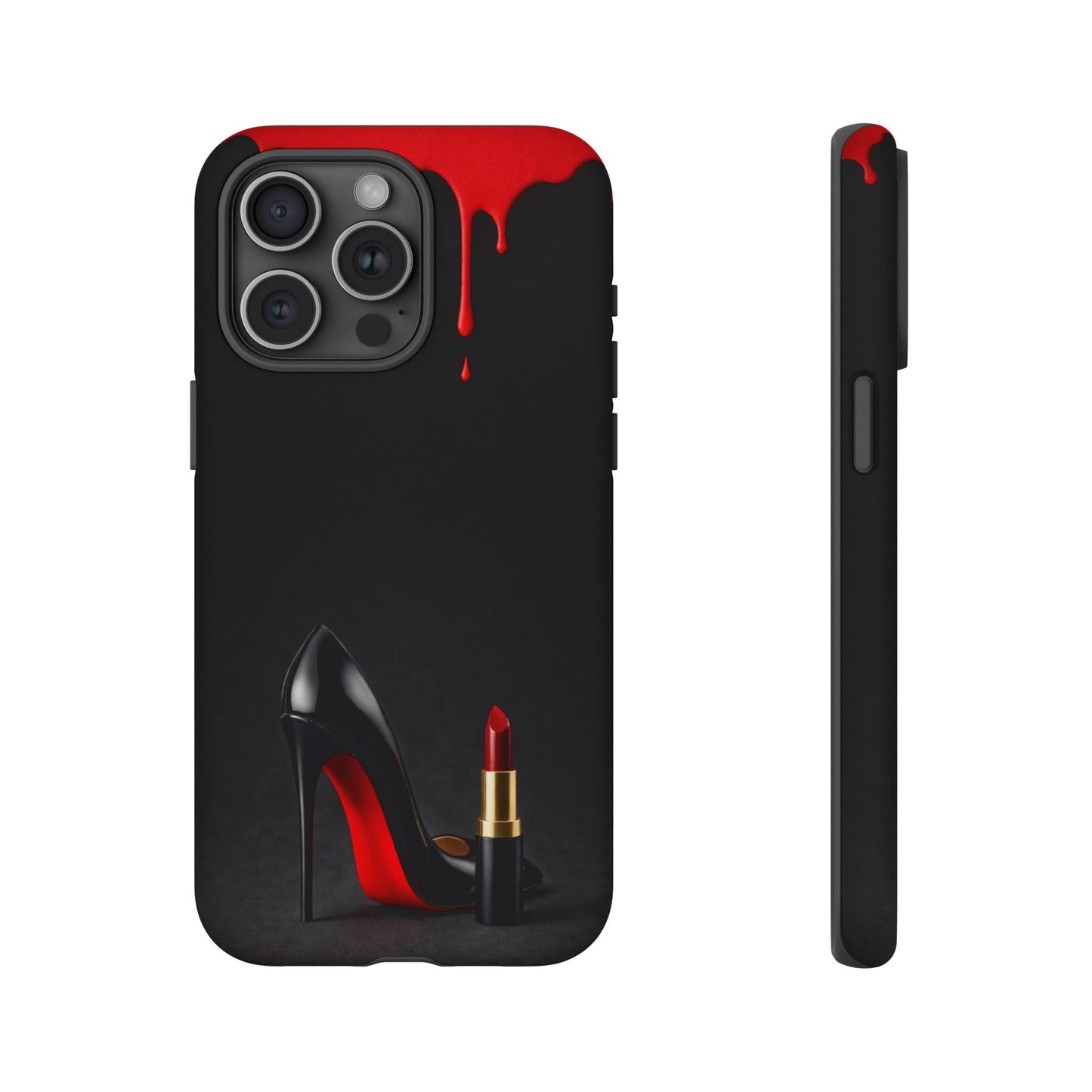 Dark Feminine Red Drip Phone Case – Gothic Glam Tough Cover