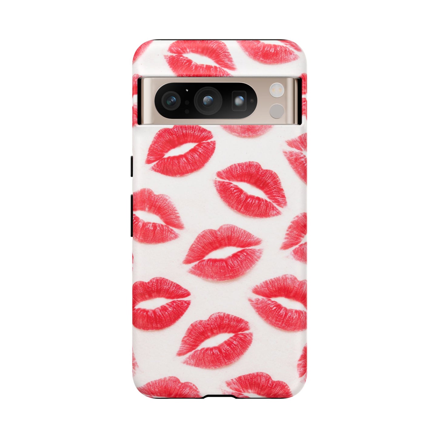 Red Lipstick Kiss Phone Case – Sexy Lip Print Pattern Tough Protective Cover