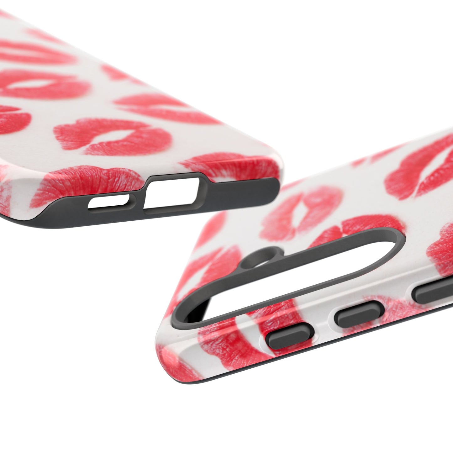 Red Lipstick Kiss Phone Case – Sexy Lip Print Pattern Tough Protective Cover