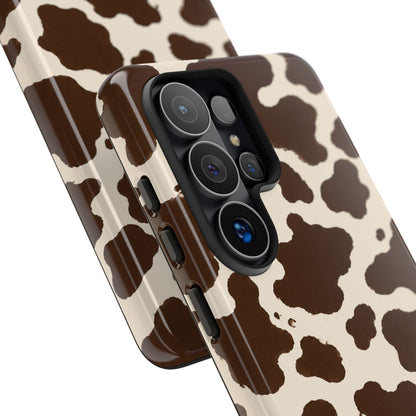 Western Cow Print Tough Phone Case for iPhone Samsung Galaxy Pixel