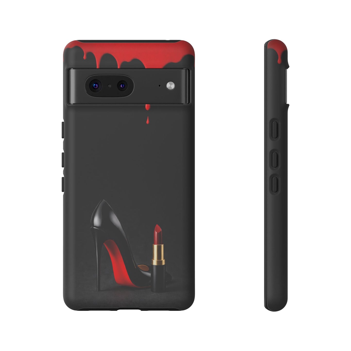 Dark Feminine Red Drip Phone Case – Gothic Glam Tough Cover