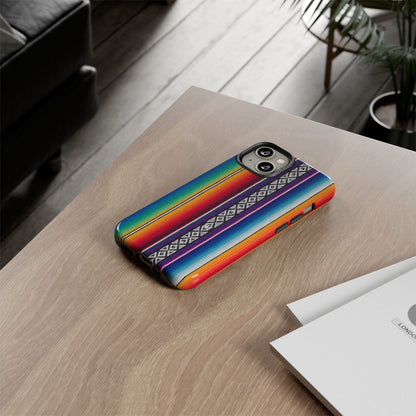 Serape Stripe Phone Case – Colorful Mexican Blanket Pattern Tough Case
