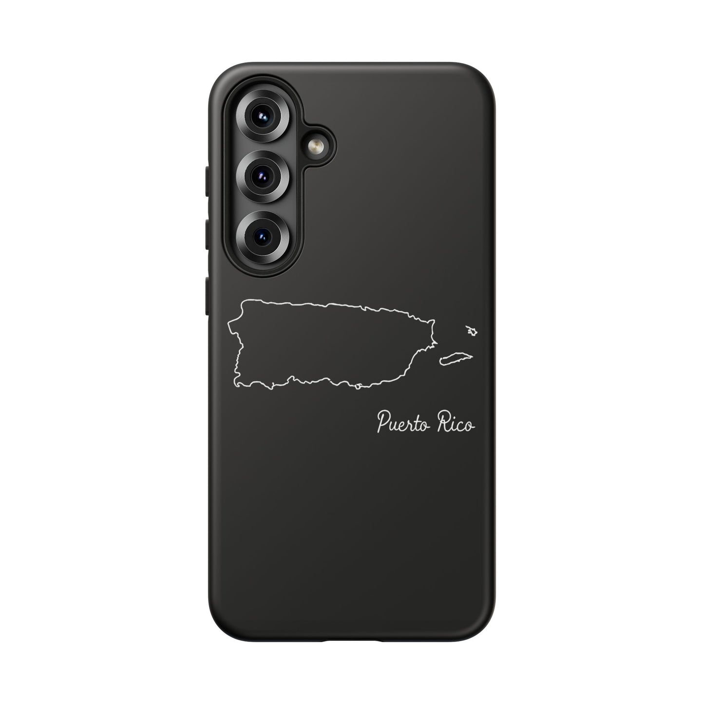 Puerto Rico Outline Phone Case – Minimal Country Map Tough Case (iPhone, Samsung, Pixel)