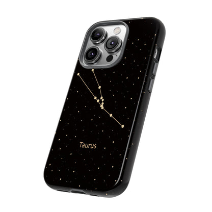 Taurus Zodiac Constellation Phone Case – Luxe Gold Celestial Cover