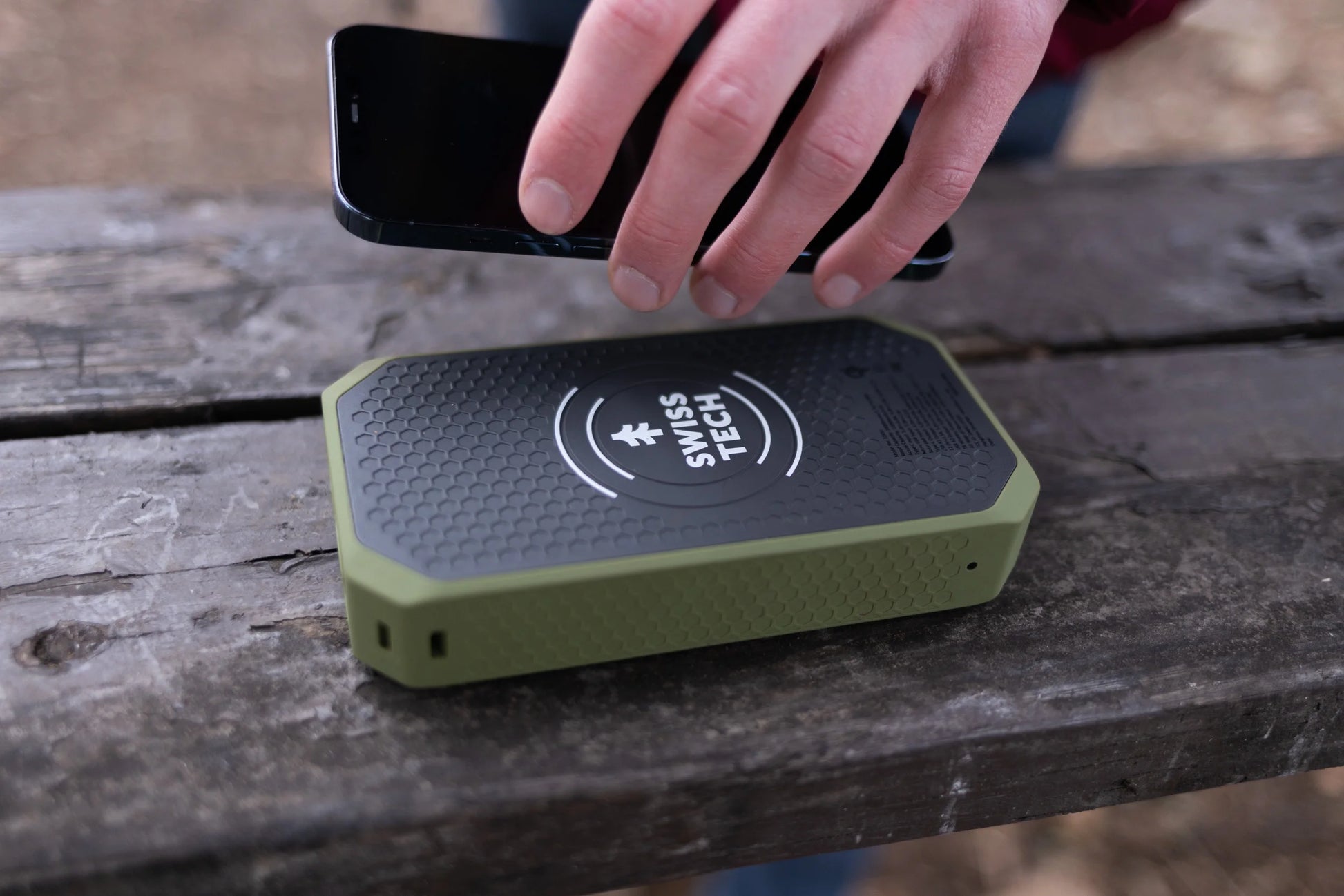 (4 Pack)  Wireless Power Bank, 20000 Mah, Built-In Flashlight, Charging Pad, IP54 Weatherproof, Travel Ready