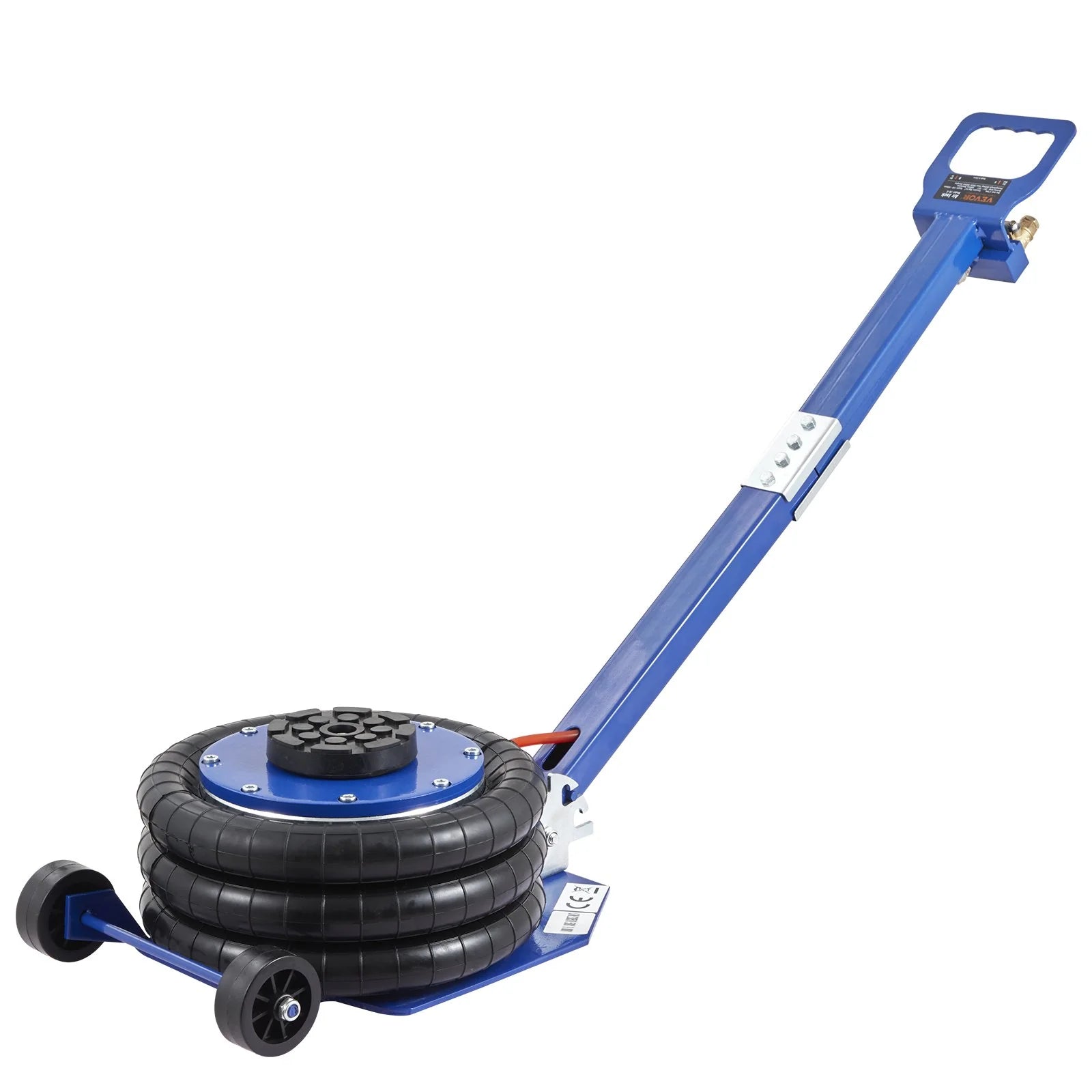 VEVOR Air Jack, 3 Ton/6600 Lbs Triple Bag Air Jack, Airbag Jack with Six Steel Pipes, Lift up to 17.7, 3-5 S Fast Lifting Pneumatic Jack, with Adjustable Long Handles for Cars, Garages, Repair (Blue)