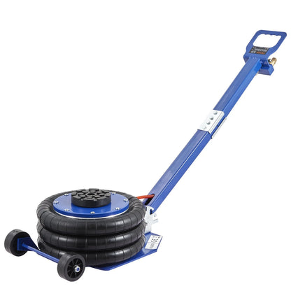 VEVOR Air Jack, 3 Ton/6600 Lbs Triple Bag Air Jack, Airbag Jack with Six Steel Pipes, Lift up to 17.7, 3-5 S Fast Lifting Pneumatic Jack, with Adjustable Long Handles for Cars, Garages, Repair (Blue)