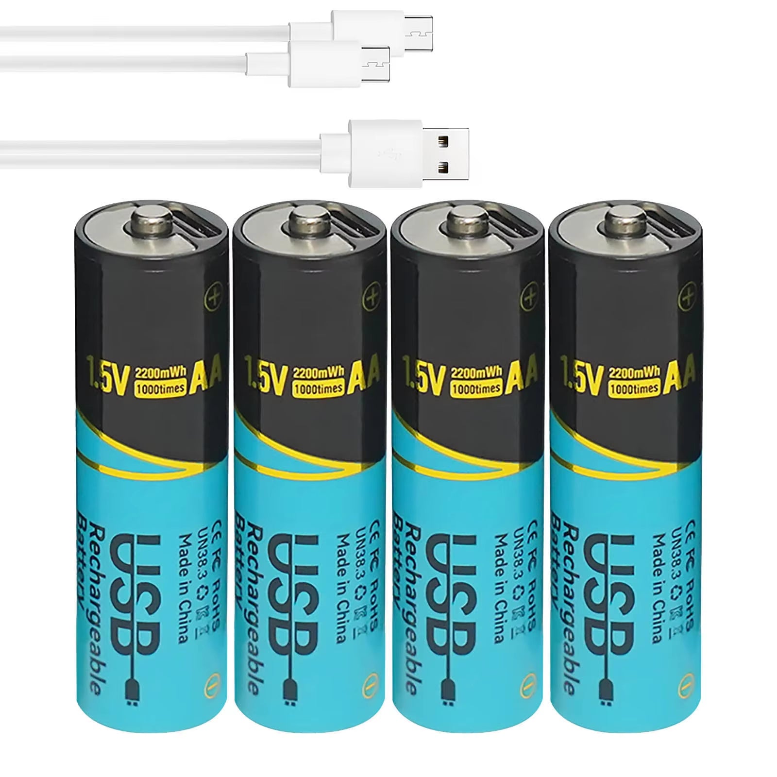 Lot 660Mwh/2200Mwh 1.5V AA AAA Rechargeable Lithium Batteries USB Type-C Fast Charge Battery