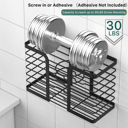 Hair Dryer Holder - Hair Tool Organizer 3-In-1 Blow Dryer Holder Adjustable Height, Bathroom Organizer Wall Mounted/Cabinet Door for Flat/Curling Irons, Hair Straighteners